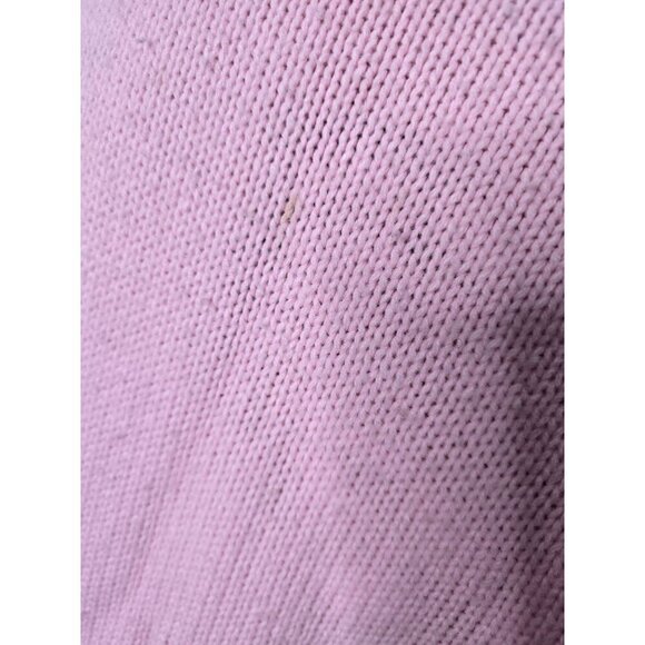 Vintage 1960s Chunky Pink Knit Cardigan Sweater Barbiecore Bubblegum Pink - Picture 6 of 15